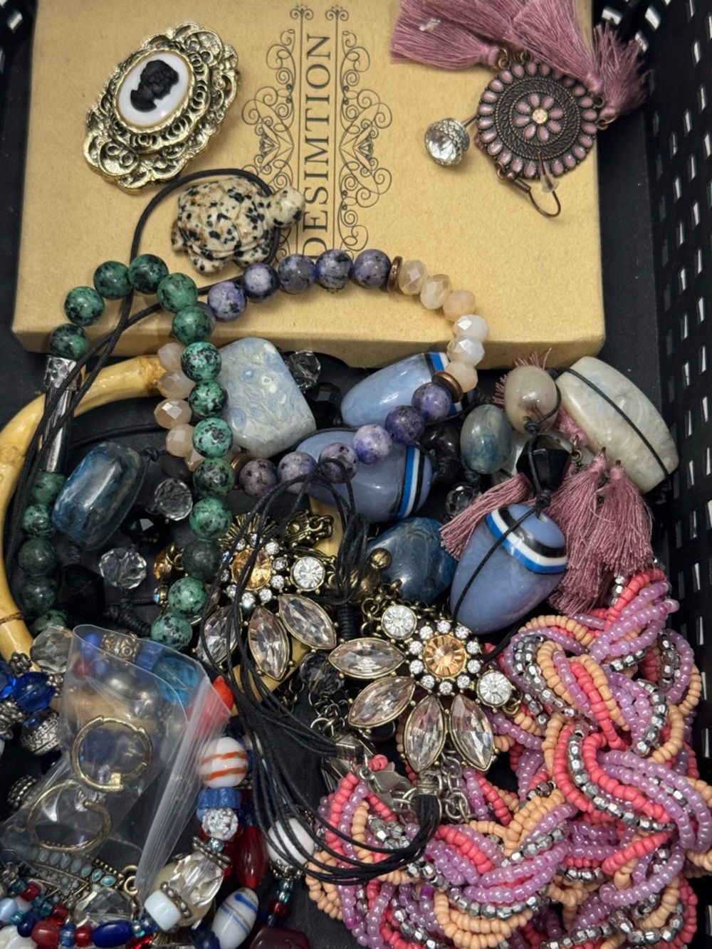2 lbs Mixed Jewelry Grab Bag Lot. Vintage to Modern. New & Used Jewelry.